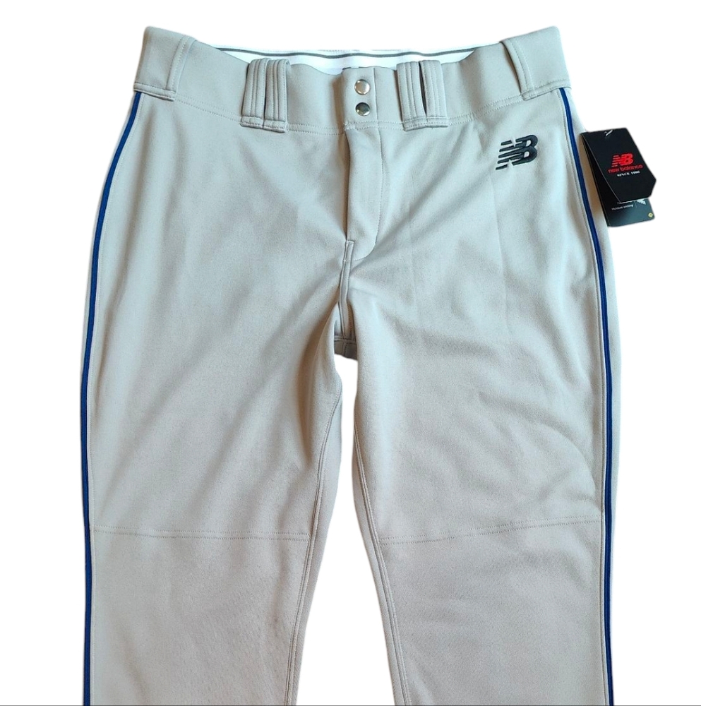 New Balance Men's Piped Athletic Baseball / Softball Gray Pants (Adversary II)